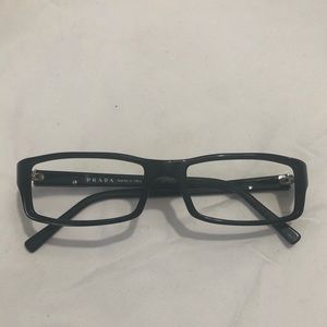 Authentic PRADA black with silver hardware frames